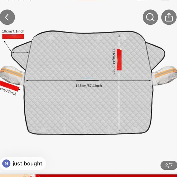 NWOT Winter car windshield snow cover / summer sunshade - Picture 2 of 2